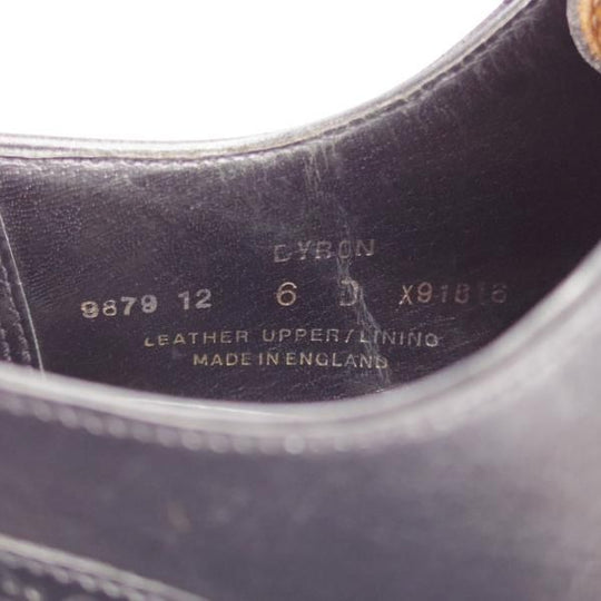 極上★クロケット&ジョーンズ 6D【ハンドグレードライン★クォーターブローグ/BYRON】カーフ/黒/メンズ/Crockett&Jones★l110