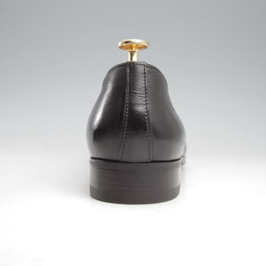 極上★(伊)タニノクリスチー SIZE 8【定価10万円以上★ストラップローファー/黒】スリッポン/カーフ/メンズ/TANINO CRISCI★l111