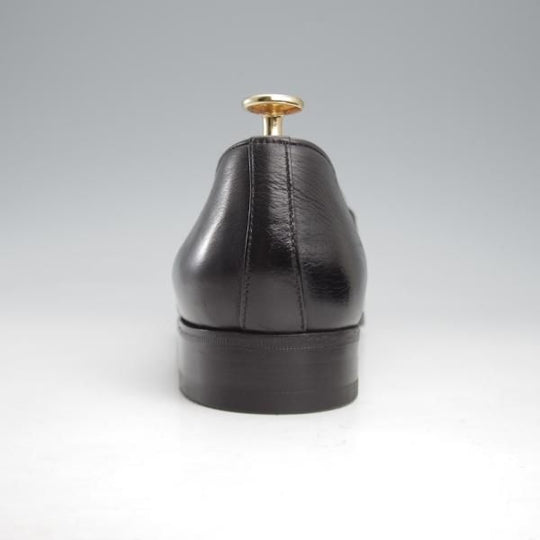 極上★(伊)タニノクリスチー SIZE 8【定価10万円以上★ストラップローファー/黒】スリッポン/カーフ/メンズ/TANINO CRISCI★l111