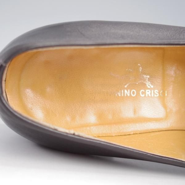 極上★(伊)タニノクリスチー SIZE 8【定価10万円以上★ストラップローファー/黒】スリッポン/カーフ/メンズ/TANINO CRISCI★l111