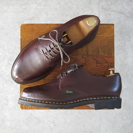 ほぼ未使用★パラブーツ SIZE 6【定価￥83,600-★ARLES/プレーントゥ】グリフソール/リスレザー/CAFE/濃茶/メンズ/Paraboot★l114