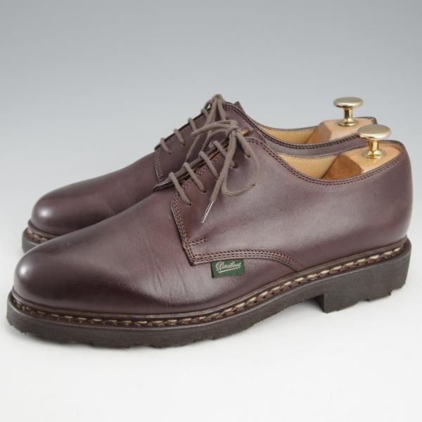 ほぼ未使用★パラブーツ SIZE 6【定価￥83,600-★ARLES/プレーントゥ】グリフソール/リスレザー/CAFE/濃茶/メンズ/Paraboot★l114
