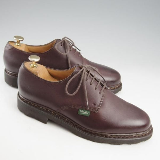 ほぼ未使用★パラブーツ SIZE 6【定価￥83,600-★ARLES/プレーントゥ】グリフソール/リスレザー/CAFE/濃茶/メンズ/Paraboot★l114