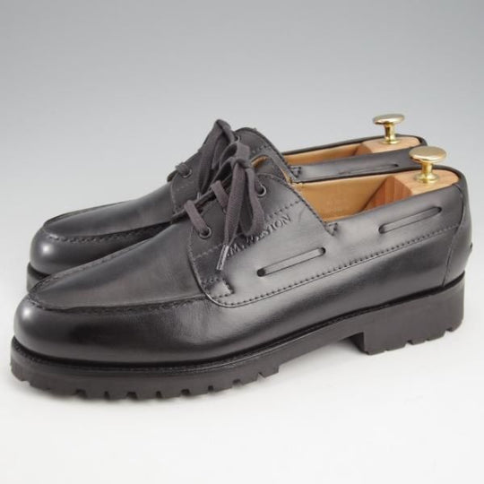 極美品★J.M.ウエストン 7.5D【定価￥154,000-★ロシアンカーフ仕様/ヨット/Yachting】690/41ラスト/Uチップ/黒/Weston/ウェストン★l116