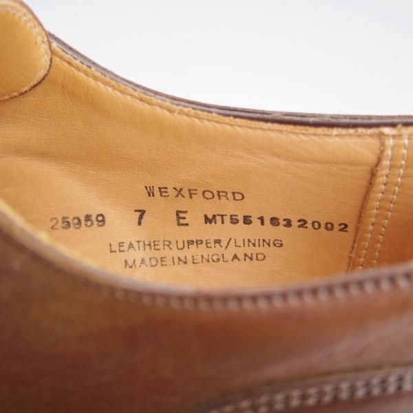 ★クロケット&ジョーンズ 7E【定価￥88,560-★リッジウェイソール仕様/WEXFORD】Uチップ/371ラスト/カーフ/濃茶/Crockett&Jones★l134