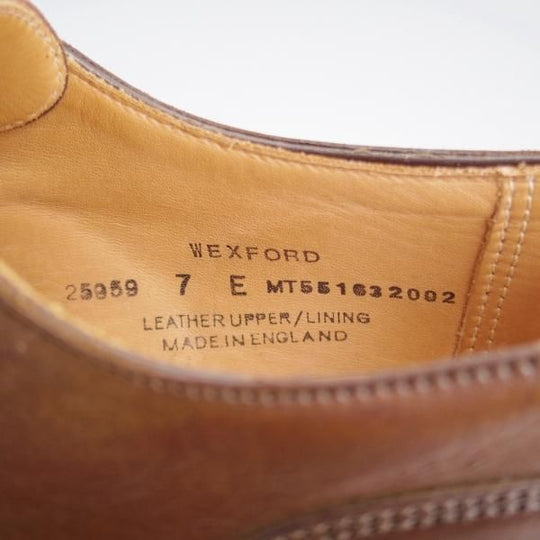 ★クロケット&ジョーンズ 7E【定価￥88,560-★リッジウェイソール仕様/WEXFORD】Uチップ/371ラスト/カーフ/濃茶/Crockett&Jones★l134