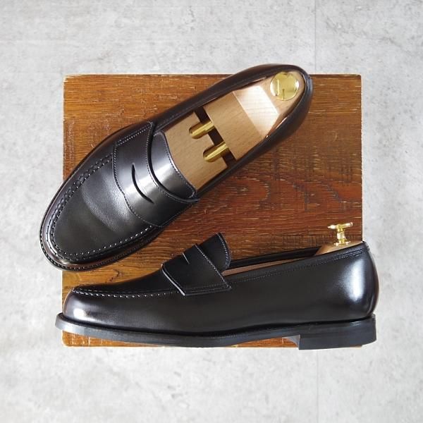 極美品★クロケット&ジョーンズ 5.5E【定価￥110,000-★BOSTON 2/ボストン】CITYソール/コインローファー/黒/Crockett&Jones★l135