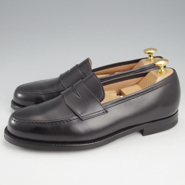 極美品★クロケット&ジョーンズ 5.5E【定価￥110,000-★BOSTON 2/ボストン】CITYソール/コインローファー/黒/Crockett&Jones★l135