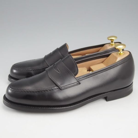 極美品★クロケット&ジョーンズ 5.5E【定価￥110,000-★BOSTON 2/ボストン】CITYソール/コインローファー/黒/Crockett&Jones★l135