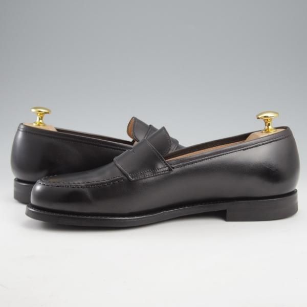 極美品★クロケット&ジョーンズ 5.5E【定価￥110,000-★BOSTON 2/ボストン】CITYソール/コインローファー/黒/Crockett&Jones★l135