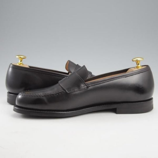 極美品★クロケット&ジョーンズ 5.5E【定価￥110,000-★BOSTON 2/ボストン】CITYソール/コインローファー/黒/Crockett&Jones★l135