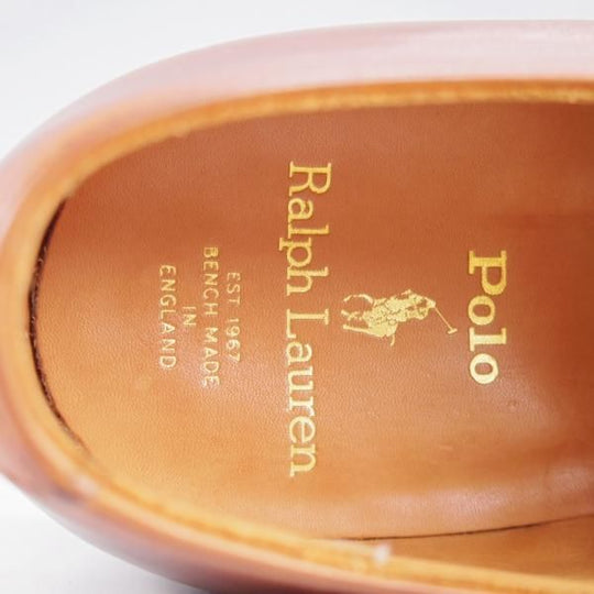 極上★クロケット&ジョーンズ UK9/US9.5E【★(米)ラルフローレン別注/Ralph Lauren】パンチドキャップトゥ/カーフ/茶/Crockett&Jones★l137