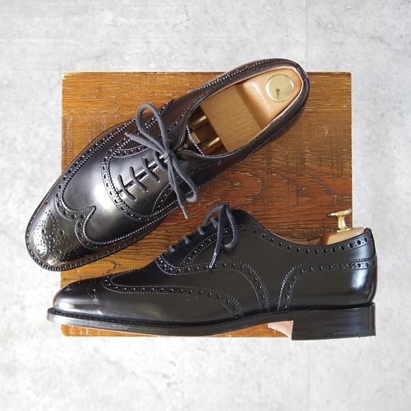 極美品★チャーチ 60F/UK6【現行定価￥176,000-★チェットウィンド/CHETWYND】173ラスト/フルブローグ/カーフ/黒/メンズ/Church's★l139