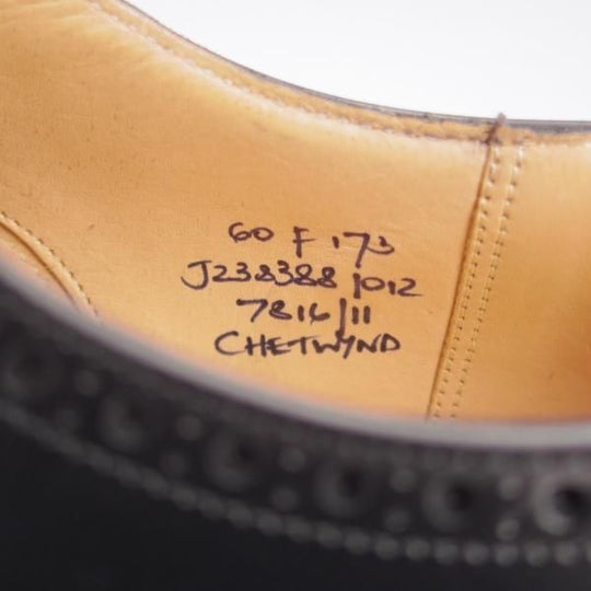 極美品★チャーチ 60F/UK6【現行定価￥176,000-★チェットウィンド/CHETWYND】173ラスト/フルブローグ/カーフ/黒/メンズ/Church's★l139