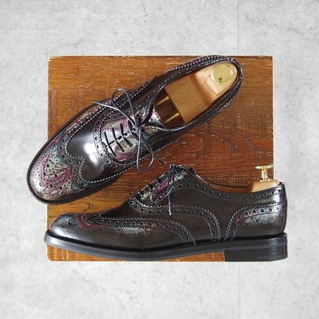 未使用★チャーチ(レディース) SIZE 38【モデル定価￥176,000-★フラワープリント仕様/BURWOOD WG】バーウッド/Church's★l141