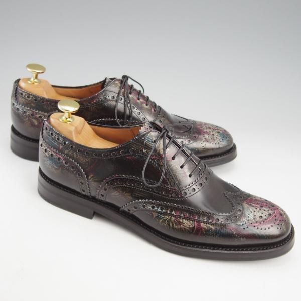 未使用★チャーチ(レディース) SIZE 38【モデル定価￥176,000-★フラワープリント仕様/BURWOOD WG】バーウッド/Church's★l141