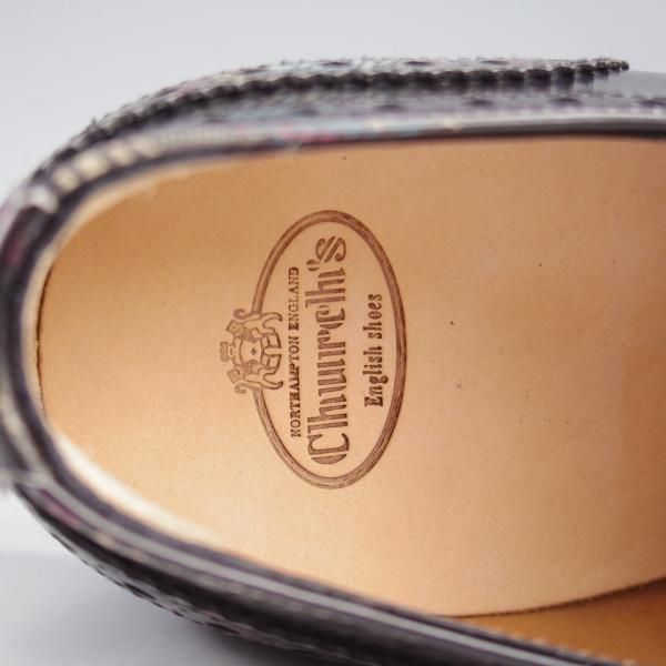 未使用★チャーチ(レディース) SIZE 38【モデル定価￥176,000-★フラワープリント仕様/BURWOOD WG】バーウッド/Church's★l141