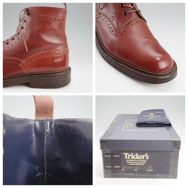 ★トリッカーズ SIZE 6【現行定価10万円以上★カントリーブーツ/SHIPS別注】6442/アニリンカーフ/Walnut/茶/メンズ/Tricker's★l147