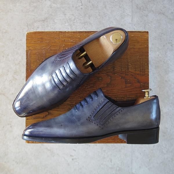 ベルルッティ SIZE 6.5【紺系パティーヌ☆ヴェネチアレザー