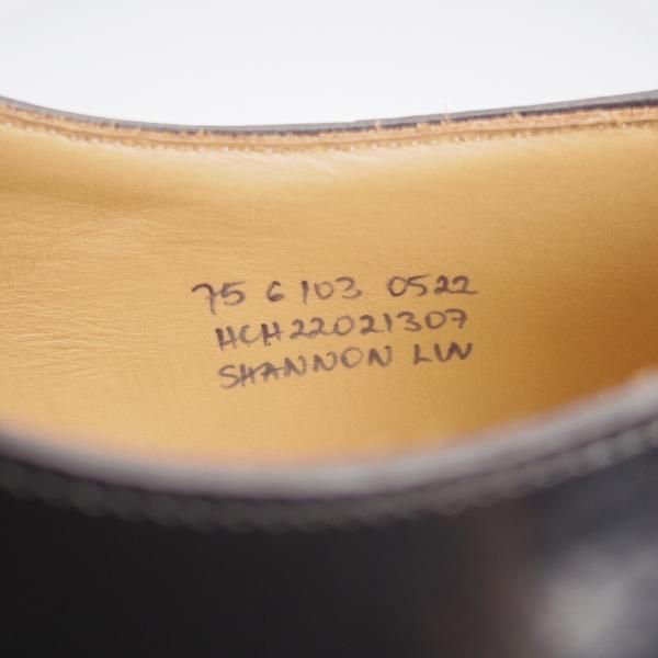未使用★チャーチ 75G/UK7.5【定価￥181,500-★ライトウェイトソール/SHANNON LW】シャノン/103ラスト/プレーントゥ/黒/Church's★l151