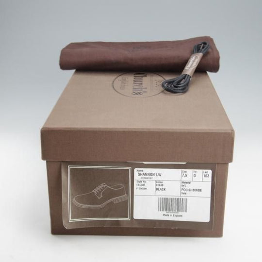 未使用★チャーチ 75G/UK7.5【定価￥181,500-★ライトウェイトソール/SHANNON LW】シャノン/103ラスト/プレーントゥ/黒/Church's★l151