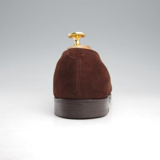 極上★ジョンロブ 5E【現行定価￥239,800-★ロペス/LOPEZ】4395ラスト/コインローファー/スエード/濃茶/メンズ/JOHN LOBB★l156