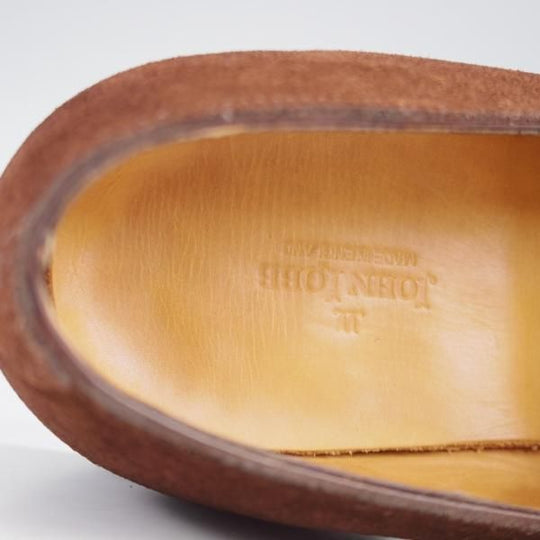 極上★ジョンロブ 5E【現行定価￥239,800-★ロペス/LOPEZ】4395ラスト/コインローファー/スエード/濃茶/メンズ/JOHN LOBB★l156