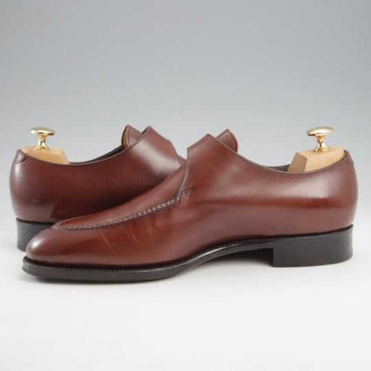 極美品★三陽山長 SIZE 6.5【定価￥110,000-★善八郎/スキンステッチ仕様/R2010ラスト】モンクストラップ/カーフ/茶/Sanyo Yamacho★l158