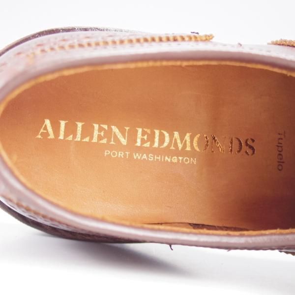 未使用★(米)アレンエドモンズ 9D【オイルドレザー仕様★Tupelo/セミブローグ】濃茶/メンズ/ALLEN EDMONDS★l160