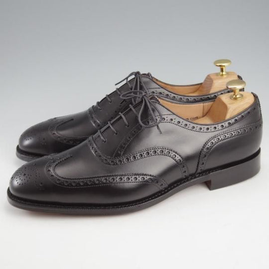 未使用★チャーチ 80F/UK8【定価￥176,000-★チェットウィンド/CHETWYND】173ラスト/フルブローグ/カーフ/黒/メンズ/Church's★l162