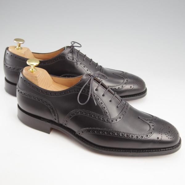 未使用★チャーチ 80F/UK8【定価￥176,000-★チェットウィンド/CHETWYND】173ラスト/フルブローグ/カーフ/黒/メンズ/Church's★l162