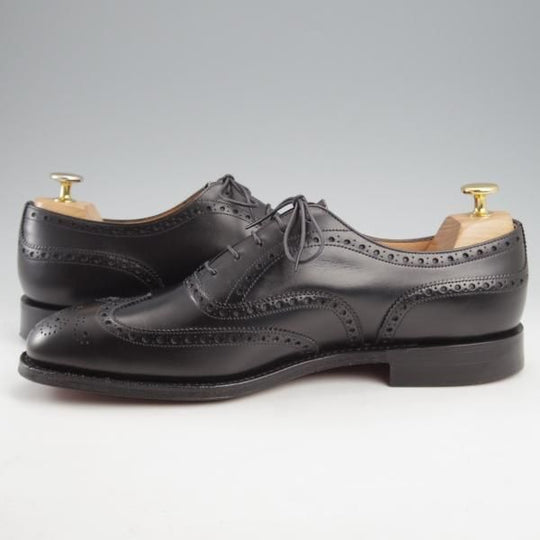 未使用★チャーチ 80F/UK8【定価￥176,000-★チェットウィンド/CHETWYND】173ラスト/フルブローグ/カーフ/黒/メンズ/Church's★l162