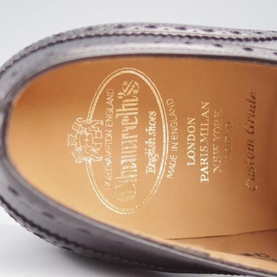 未使用★チャーチ 80F/UK8【定価￥176,000-★チェットウィンド/CHETWYND】173ラスト/フルブローグ/カーフ/黒/メンズ/Church's★l162