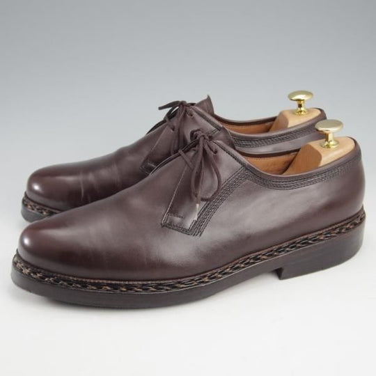 極上★(独)ハインリッヒ・ディンケラッカー SIZE 8.5【貴重★プレーントゥ/濃茶】カーフ/メンズ/Heinrich Dinkelacker★l163