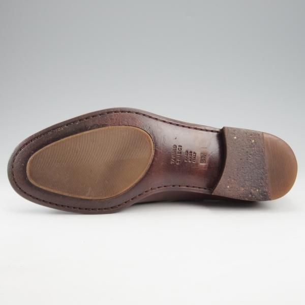 ★(伊)タニノクリスチー SIZE 6.5【定価10万円以上★タッセルローファー/濃茶】スリッポン/カーフ/メンズ/TANINO CRISCI★l168