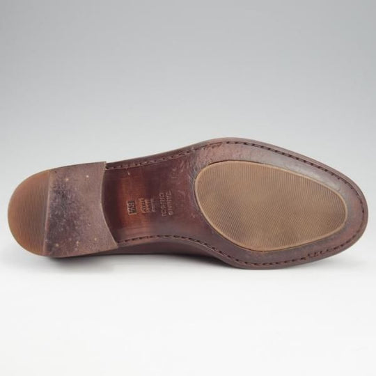 ★(伊)タニノクリスチー SIZE 6.5【定価10万円以上★タッセルローファー/濃茶】スリッポン/カーフ/メンズ/TANINO CRISCI★l168
