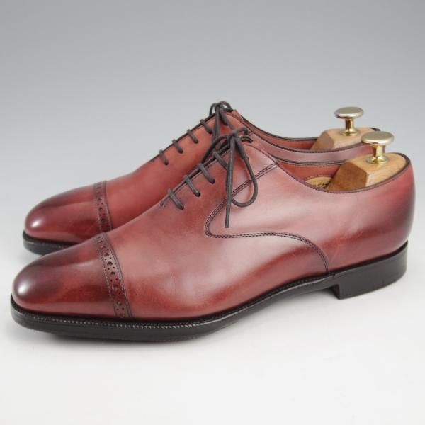 極上★エドワードグリーン 6.5E【★パンチドキャップトゥ/HYTHE】606ラスト/ハイス/Burgundy Antique/カーフ/赤茶/EDWARD GREEN★l169