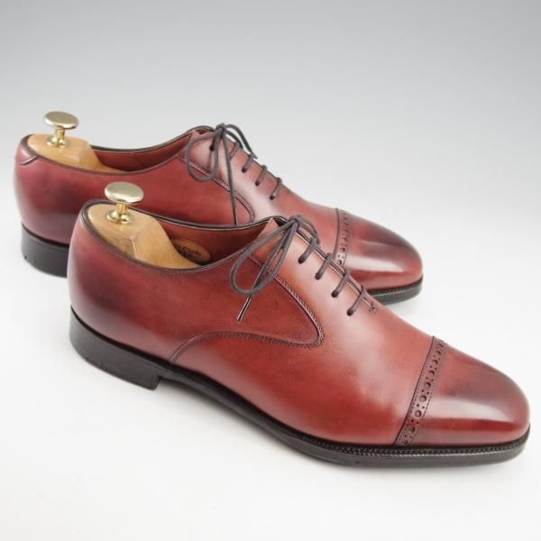 極上★エドワードグリーン 6.5E【★パンチドキャップトゥ/HYTHE】606ラスト/ハイス/Burgundy Antique/カーフ/赤茶/EDWARD GREEN★l169