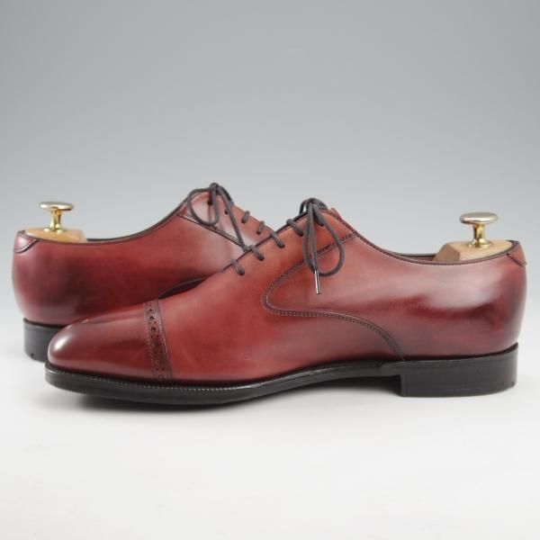 極上★エドワードグリーン 6.5E【★パンチドキャップトゥ/HYTHE】606ラスト/ハイス/Burgundy Antique/カーフ/赤茶/EDWARD GREEN★l169