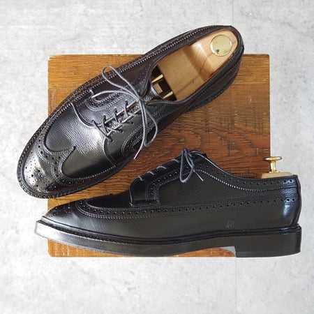 極美品★(米)アレンエドモンズ 8E【貴重★ブルックスブラザーズ別注/BROOKS BROTHERS】ロングウイング/黒/メンズ/ALLEN EDMONDS★l170