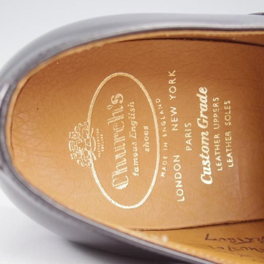 未使用★チャーチ 70F/UK7【現行定価￥181,500-★旧チャーチ/73ラスト/ブックバインダーカーフ】Westbury/3都市ロゴ/黒/Church's★l171