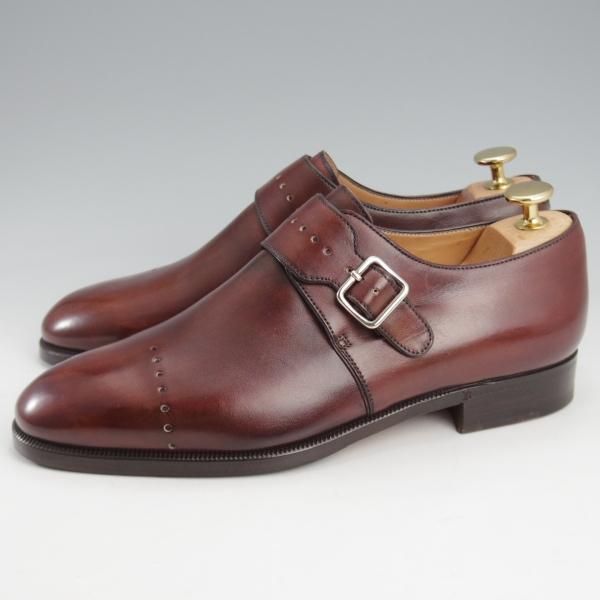 極美品★(仏)ベルルッティ SIZE 6【貴重★タトゥ・コレクション/ヴェネチアレザー】モンクストラップ/濃茶/メンズ/Berluti★l173