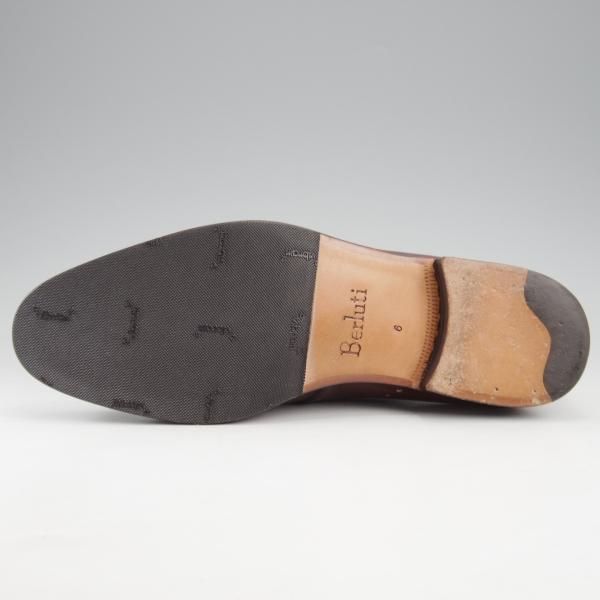 極美品★(仏)ベルルッティ SIZE 6【貴重★タトゥ・コレクション/ヴェネチアレザー】モンクストラップ/濃茶/メンズ/Berluti★l173