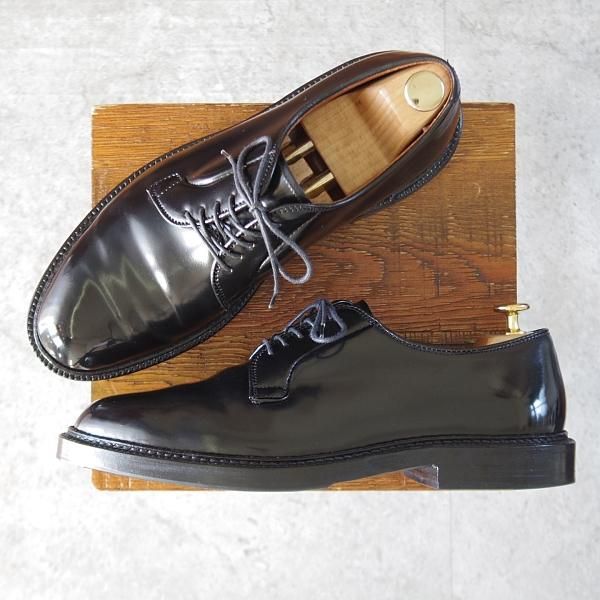 極美品★オールデン 8E【定価￥184,800-★コードバン仕様/9901】バリーラスト/プレーントゥ/黒/メンズ/ALDEN★l174