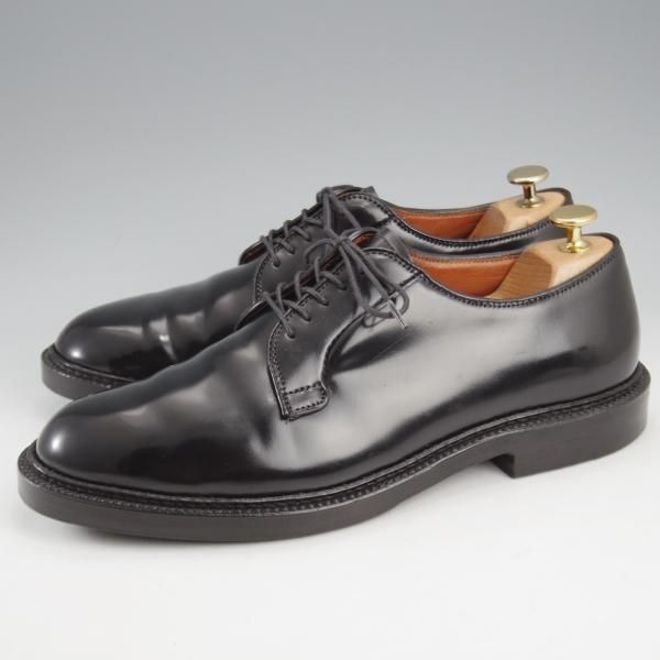 極美品★オールデン 8E【定価￥184,800-★コードバン仕様/9901】バリーラスト/プレーントゥ/黒/メンズ/ALDEN★l174