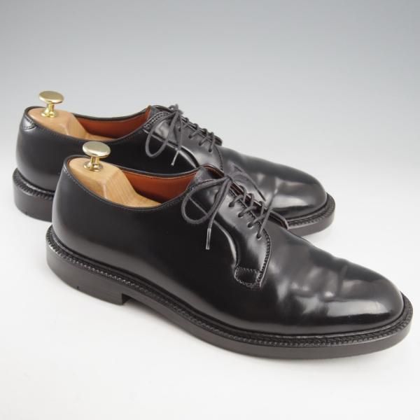 極美品★オールデン 8E【定価￥184,800-★コードバン仕様/9901】バリーラスト/プレーントゥ/黒/メンズ/ALDEN★l174
