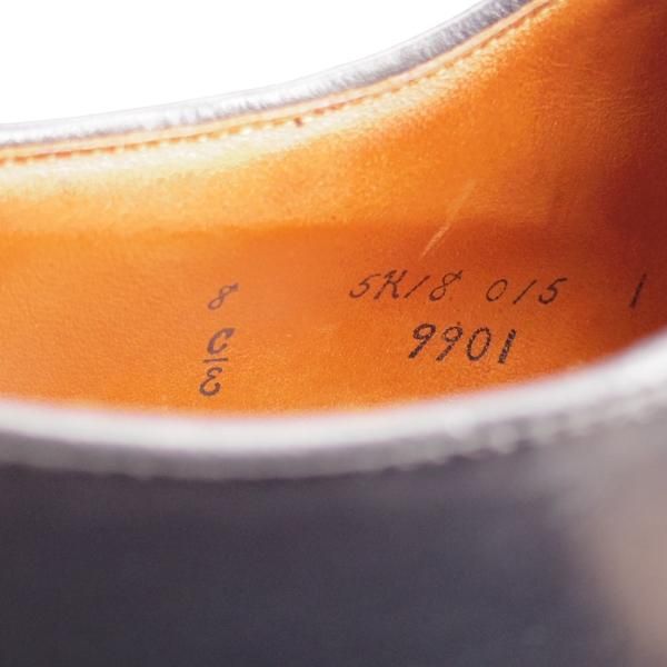 極美品★オールデン 8E【定価￥184,800-★コードバン仕様/9901】バリーラスト/プレーントゥ/黒/メンズ/ALDEN★l174