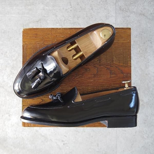 未使用★チャーチ 65F/UK6.5【旧チャーチ★ブックバインダーカーフ/3都市ロゴ】KEATS/93ラスト/タッセルローファー/黒/Church's★l178