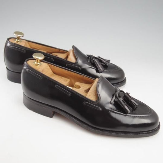 未使用★チャーチ 65F/UK6.5【旧チャーチ★ブックバインダーカーフ/3都市ロゴ】KEATS/93ラスト/タッセルローファー/黒/Church's★l178