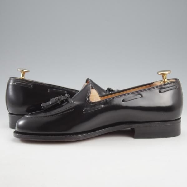 未使用★チャーチ 65F/UK6.5【旧チャーチ★ブックバインダーカーフ/3都市ロゴ】KEATS/93ラスト/タッセルローファー/黒/Church's★l178